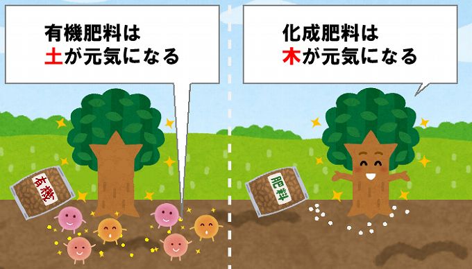 有機肥料と化成肥料の違い 土が元気